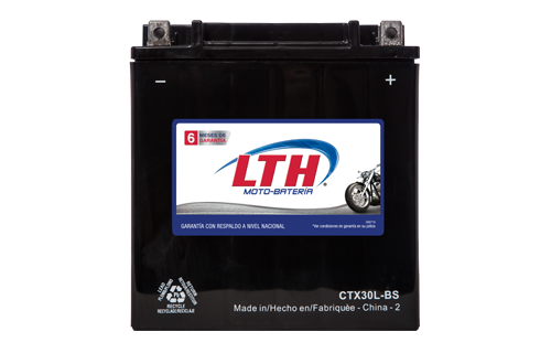 Batería para motos LTH CTX30L-BS Baterías para motocicleta tecnología AGM que absorben el electrolito mejorando