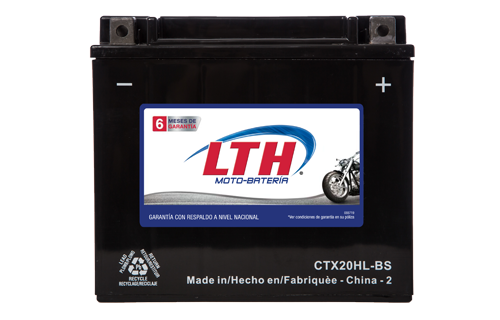 Batería para motos LTH CTX20L-BS Baterías para motocicleta tecnología AGM que absorben el electrolito mejorando