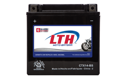 Batería para motos LTH CTX14-BS Baterías para motocicleta tecnología AGM que absorben el electrolito mejorando