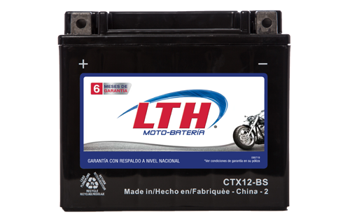 Batería para motos LTH CTX12-BS Baterías para motocicleta tecnología AGM que absorben el electrolito mejorando